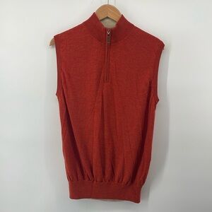 Peter Millar Merino Wool Sweater Vest in Orange L A21